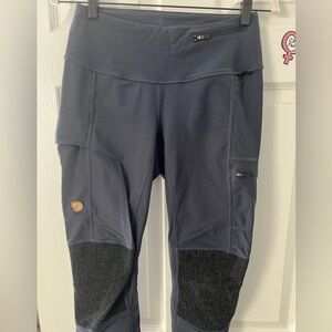 Fjallraven Women's Leggings - Dark Blue and Black